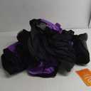 BDK PolyPro Car Seat Covers Full Set in Purple on Black, Front and Rear Split Bench Seat Covers for Cars, Easy to Install Car Seats Cover Set and Accessories for Auto Trucks Van SUV - Purple