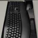 Wireless Keyboard and Mouse Combo,2.4G Full Size Wave Keys Ergonomic Keyboard with Wrist Rest for Natural Typing, 3 DPI Adjustable Ergonomic Silent Mouse for Computer/Laptop/Windows/Mac (Black)