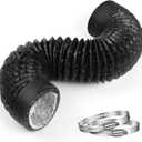 Dryer Vent Hose,4 Inch x 7.2 FT Flexible Aluminum Duct-PVC Aluminum Foil Multi-Layer Air Ducting for HVAC Ventilation, Exhaust Fan,Grow Tent,2 Clamps Included