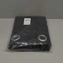 NICETOWN Pitch Black Solid Thermal Insulated Grommet Blackout Curtains/Drapes for Bedroom Window (2 Panels, 42 inches Wide by 63 inches Long, Black)