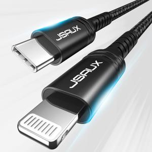 USB C to Lightning Cable 6FT, JSAUX [Apple MFi Certified] iPhone 14 Fast Charging Cord USB C iPhone Cable for iPhone 14/14 Plus/14 Pro/14 Pro Max/13/13 Mini/13 Pro/13 Pro Max/12 Pro Max/11/SE/XS-Black