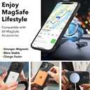 for iPhone 17 Case [Compatible with Magsafe] 6.3 Inch, Leather Magnetic Case with Invisible Kickstand, Upgraded N56 Strong Magnet Slim Cover, Wireless Charging, Black