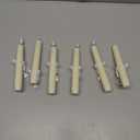 Homemory 6 Pcs Window Candles with Sensor Dusk to Dawn, Ivory Striped Candlesticks with Suction Cups, Roman Column Christmas Window Candle Battery Operated, Flameless Led Taper Candles for Windows