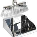 Indoor Soft Bristles Broom and Dustpan Angle Sweeping Dustpan and Broom with Long Handle for Kitchen Hardwood Floor Cleaning (Broom and Dustpan)