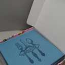 COFICE Recipe Binder  8.5x11 3 Ring Blank Family Recipe Book Binder Kit to Write in Your Own Recipes with PU Faux Leather Cover and Plastic Sleeves (Blue)