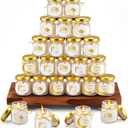 MTLEE 24 Pcs Eid Mubarak Scented Soy Candles 1.8 oz Glass Ramadan Scented Candle Gifts for Women Muslim Islamic Gifts for Family Eid Party Favors Table Decorations