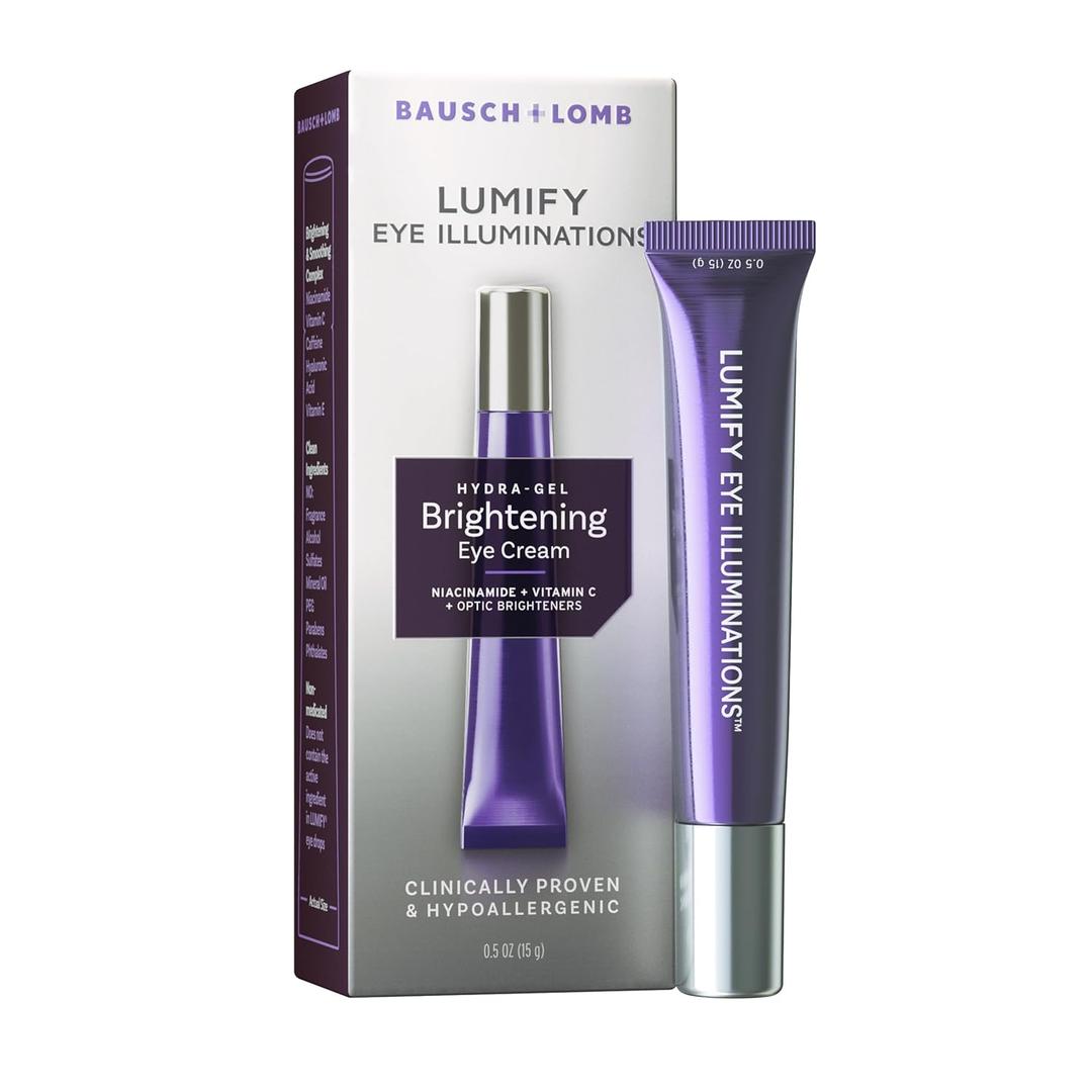 LUMIFY Eye Illuminations HydraGel Brightening Eye Cream, Vitamin C, Caffeine, Niacinamide & Hyaluronic Acid to Brighten, Smooth & Reduce the Look of Fine Lines & Wrinkles, 0.5 Oz (15 g)