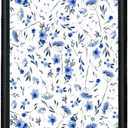 Cute Blue Flower Floral Aesthetic Phone Case for iPhone SE iPhone 8 iPhone 7 Case for Teen Girls Women Kids Girls -4.7Inch
