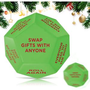 2025 New-Santa Swap Gift Exchange Dice,3 * 3in Exchange Gifts Family Game,Stocking Stuffers for Men Women, Anniversary Christmas Birthday Gifts for Men Women, Large Dice Party Gifts for Xmas