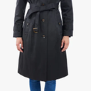 London FogWomen's Hooded Belted Maxi Trench Coat size L