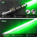 SABER Smooth Swing Xenopixel 3.0 Light Saber, 34 Sound Fonts Light Saber, Motion Control Infinite Color Changing Light Sabers with Stand, Luke with Customized Function Toy Tool