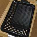 2PCS Grill pan: Grill topper for outdoor grill - Non-stick enamel coating grill topper suitable for camping, picnic, party