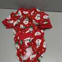 Lanyarco Snowman Dog Christmas Pajamas Xmas Cotton Pet Jumpshit Christmas Onesie PJS for Large Dogs, Back 23" XLarge Red
