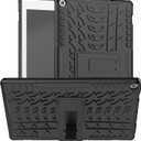 for F l R E10 case 2019 2017 Release 9th 7th Generation,Kickstand Heavy Duty Cover (Black 19/17)