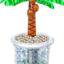 JOYIN 60" Inflatable Palm Tree Cooler, Beach Theme Decor, Pool Party Decorations, Luau Hawaiian Birthday Party Supplies, Ocean Jungle Tropical Themed Summer Outdoor Drink Cooler (Transparent)