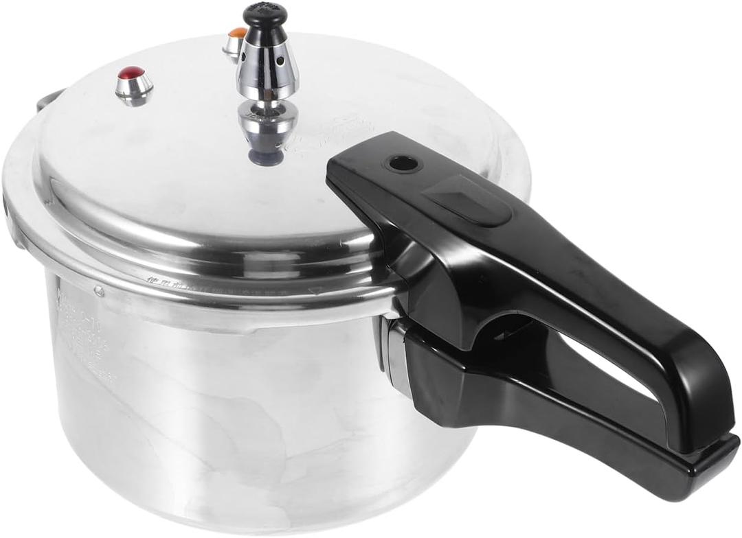 DOITOOL Aluminum Pressure Cooker 20cm/7.9inch Bottom Small Pressure Cooker for Gas Stove Induction for Home Cooking, Silver