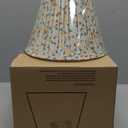 GOSO Small Pleated Lamp Shade -5 * 9 * 6.4 IN (Spider) Floral Lampshade for Table Lamps Wall Lamps Bell Lampshades Natural Fabric Lamp Shade Replacement-No Assembly Required, Art Deco 1 Pack (Yellow-Multicolor)