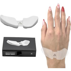 DELTAHUB Carpio 2.0 - Right-Handed Truly Ergonomic Wrist Rest for Mouse, Carpal Tunnel Support, Pain Relief, Anti-Fatigue, Easy Glide, Sleek, Office Computer, Laptop, Gaming - Large, White