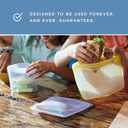 Stasher Premium Silicone Reusable Food Storage Bags, 5-Pack, Rainbow, Multi-Use Food Storage Bags, Lunch Bag, Travel Containers, BPA Free, Leak-free, Dishwasher-Safe, Eco-friendly | Reusable Food Bags