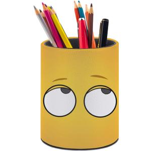 Eye Pen Holder Pencil Organizer Cute Pencil Cup Desk Decor Makeup Brush Holder PU Multifunctional Office Suppliesfor Home Classroom School