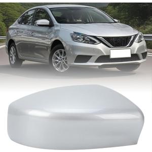 Right Passenger Side Mirror Cover Caps for Nissan Sentra 2013 2014 2015 2016 2017 2018 2019 Mirror Cap Without Light (Light Silver)