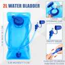 Chunful Hydration Backpack with 2L Water Bladder, Lightweight Hydration Pack Outdoor Water Backpack for Men Women Running Cycling Biking Climbing(Neutral Style,8 Pack)