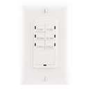 GE Push-Button Countdown Timer Switch, 5-15-30 Minute/1-2-4 Hour, ON/Off, No Neutral Wire Needed, Ideal for Lights, Exhaust Fans, Heaters, Wall Plate Included, Light Switch Timer, Fan Switch, 15318 White