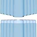 PartyPrints 25 Pack Placid Blue Blank Slim Can Cooler Sleeves | Plain Seltzer Customizable Bulk Coolers for Beer Bottles & 12oz Tall Cans | Skinny Collapsible Drink Insulated Sleeve