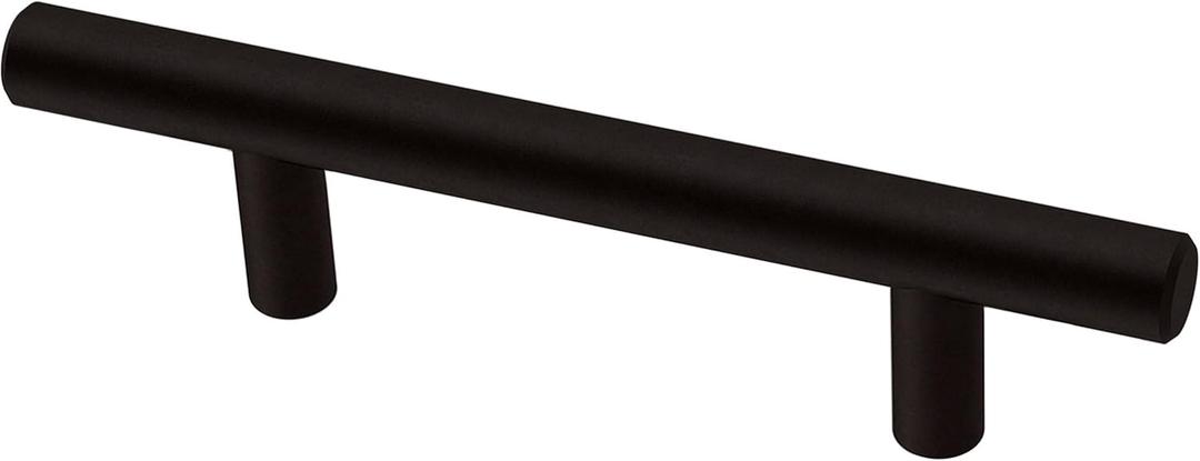 Franklin Brass Solid Bar (10-Pack) Cabinet Handles 3" Hole Center Modern Pulls | Matte Black Hardware Kitchen Door, Drawers, Dressers, Furniture BAR076Z-FB-B