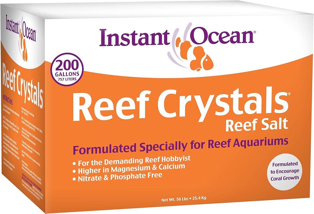 Instant Ocean Reef Crystals Reef Salt For 200 Gallons, Enriched Formulation For Aquariums, 25600 Fl Oz (Pack of 1)