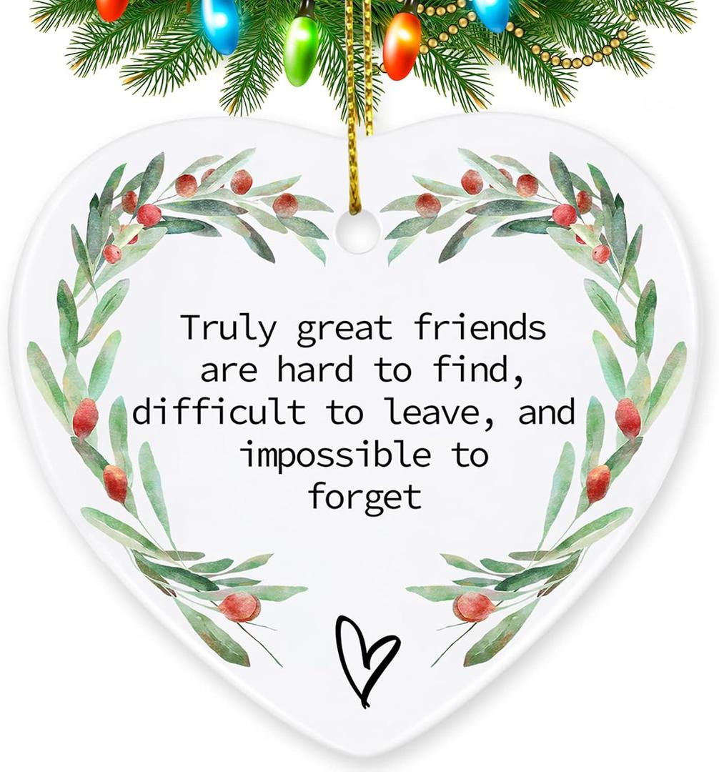 Friend Gifts for Women, Jocidea Christmas Ornaments for Friend Gift for Your Friend Thinking of You Gifts for Best Friend Friendship Gifts for Women Friends Bridesmaid Gifts - Friend Xmas Gifts