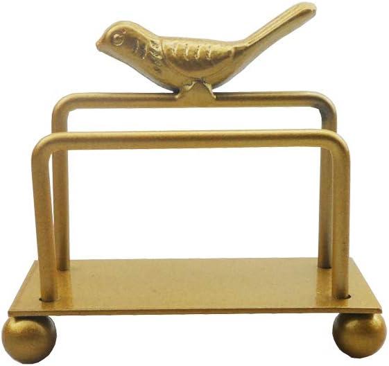 Metal Desktop Card Holder for Desk Decorative Business Card Display Stand for Countertop Bird Design Golden 1 Pack