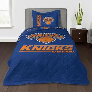 Northwest NBA Quilted Throw Blanket with Sham, Soft Cozy Bedding, All Seasons, 60 x 80 inches  New York Knicks, 60" x 80"