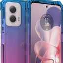 Ailiber for Motorola Moto G Stylus 2024 5G Case, Motorola G Stylus 2024 Cell Phone Case with Screen Protector, Dual Layer Shockproof Corner TPU Bumper, Silicone Rugged Cover-Blue Pink