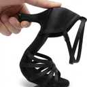 MSMAX Women Black Latin Dancing Shoes High Heel Character Ballroom Dance Shoe for Women 4 M US Women (34)