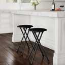 Folding Stool - Portable Backless 24” Stool with 225lb Capacity Set of 2