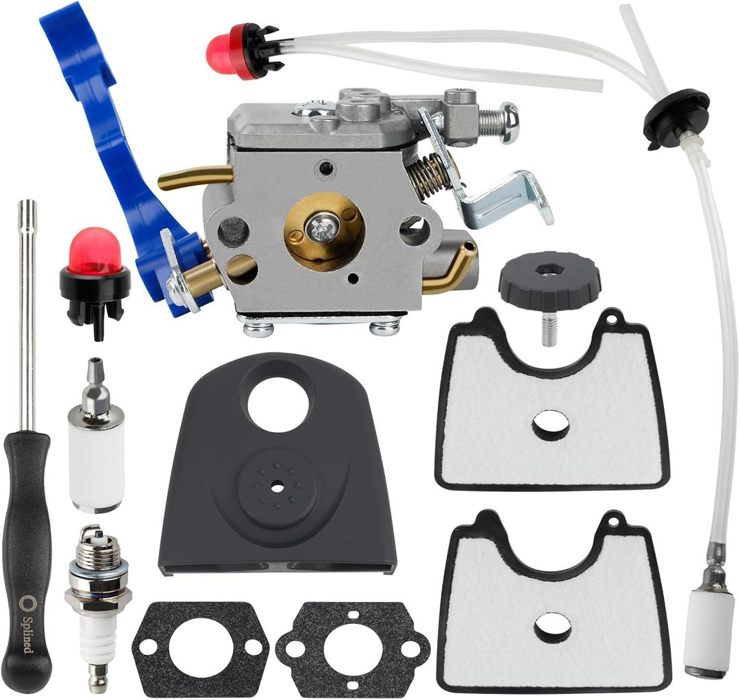 125BV Carburetor for Husqvarna 125B Blower 125BX 125BVX 590460102 545081811 Handheld Leaf Blower with 125B Tune UP Kit 545109601 Airbox Air Filter Cover 545112101 Air Filter Fuel Line Kit