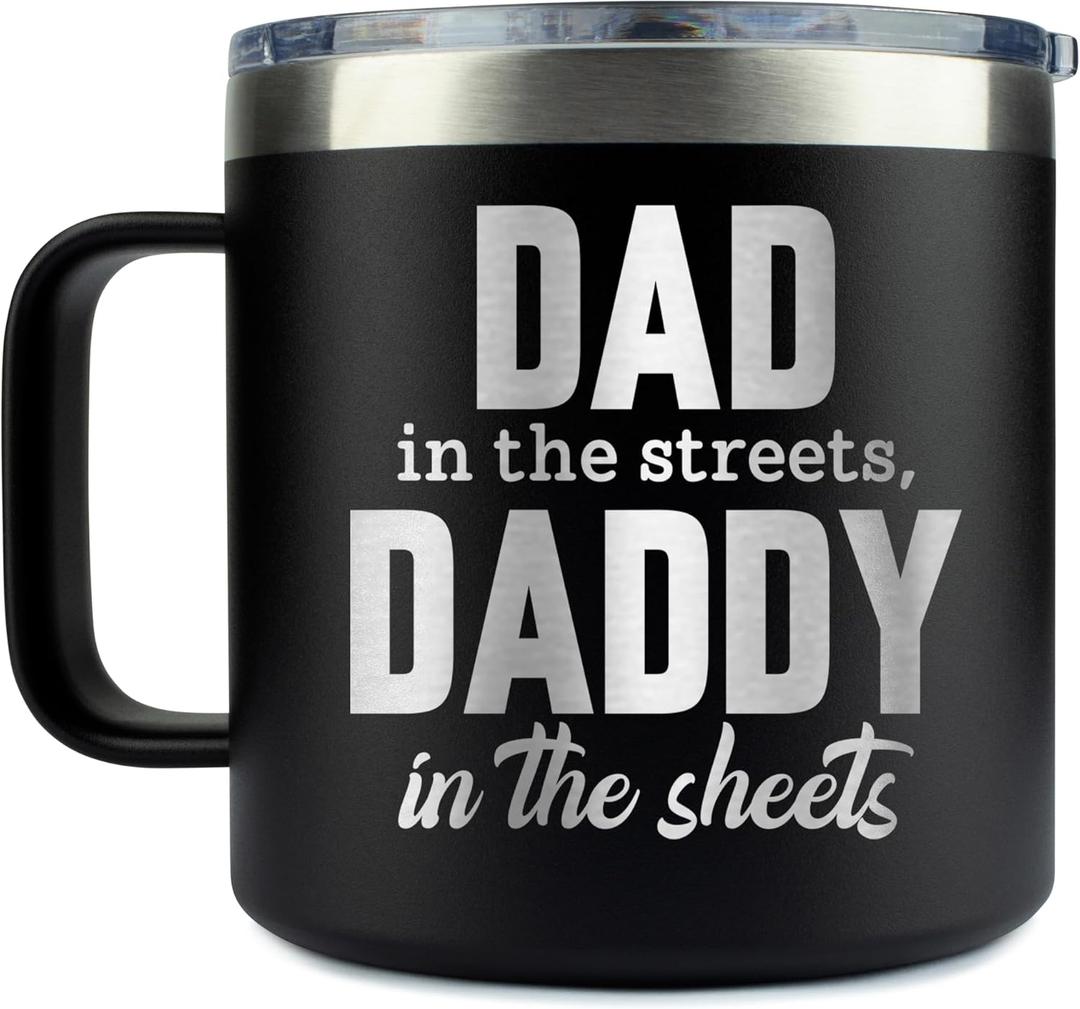 Cup Tumbler 14 Oz Coffee Mug - Daddy Tumbler - Birthday Gifts For Daddy From Daughter - Son - New Daddy Gifts - Fathers Day Gift - Parent Gift - Daddy Mug