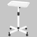 Back-Saving Salon Tray on Wheels, Adjustable Height (25-36inch) Rolling Cart for Hair Stylists, Tattoo Artists, Lash TechsSpa/Clinic/Home Salon Trolley (36inch-White, 12.316inch)