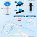BAOSHISHAN Cold Plunge Water Filter, 5'' Housing with 1/2" FNPT Ports, Includes 3x20 Micron Pleated Cartridge,2 Fittings,Wrench,6.5ft Water Hose Easy Installation with Ice Bath Tubs and Chillers