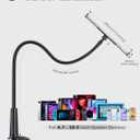 Tryone Gooseneck Kindle&Tablet Holder for Bed Hands-Free Reading on Bed Headboard for iPad, Kindle, and Switch, Flexible 30in Al-Mg Alloy Clamp Arm Stand for Tablets 4.7-10.5 in, Phone - Black - 30in