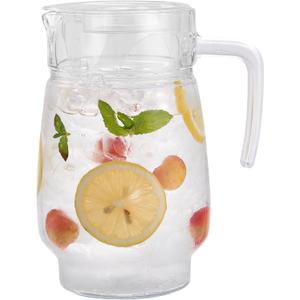 YYZIIOQ-Glass Pitcher with Lid, Thickened Glass, Water Jug and Juice and Iced Tea Beverage Carafe (1600ml)