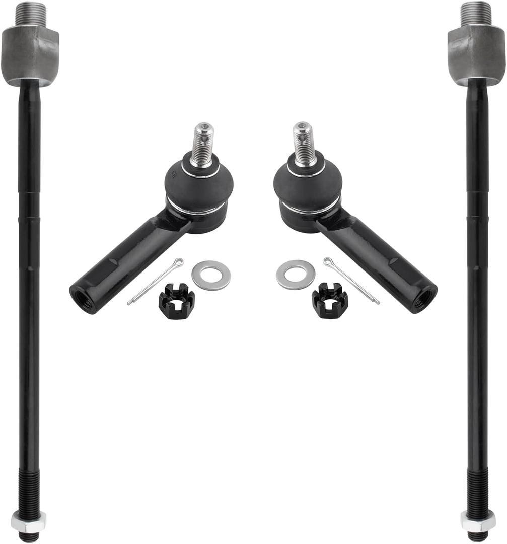 BOXI (Set of 4) 2x Front Inner Tie Rod Ends + 2x Front Outer Tie Rod Ends Suspension Kit Fit for Honda CR-V 2007 2008 2009 2010 2011 (Japan Built Models (1st Vin Digit J)) | Replace ES800510 EV800689