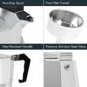 Primula Classic Stovetop Espresso and Coffee Maker, Moka Pot for Italian and Cuban Caf Brewing, Greca Coffee Maker, Cafeteras, 3 Espresso Cups, Silver