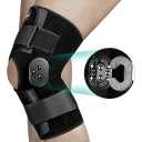 Hinged ROM Knee Brace, Post Op Knee Support Orthosis with Side Stabilizers & Locking Dials for Arthritis, Meniscus Tear, ACL, MCL, Medical ROM Knee Brace for Knee Pain (Basic, Large)