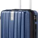 Hanke 20 Inch Expandable Carry on Luggage 22x14x9 Airline Approved Lightweight PC Hard Shell Suitcases with Wheels Travel Luggage Rolling Suitcase Travel Luggage Bag for Weekender(Dark Blue)