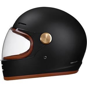 Retro Motorcycle Helmet for Adults Vintage Full Face Helmet with Ventilation System, Waterproof Design for Motorcycle Riding, X-Large