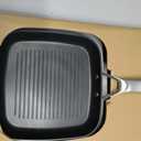MsMk Square Grill Pan with Lid, 9.5 Inch Titanium and Ceramic Nonstick Grilling Skillet PanStay-Cool HandleCompatible with All StovetopsPFOA FreeDishwasher & Oven SafeIndoor Chicken Skille
