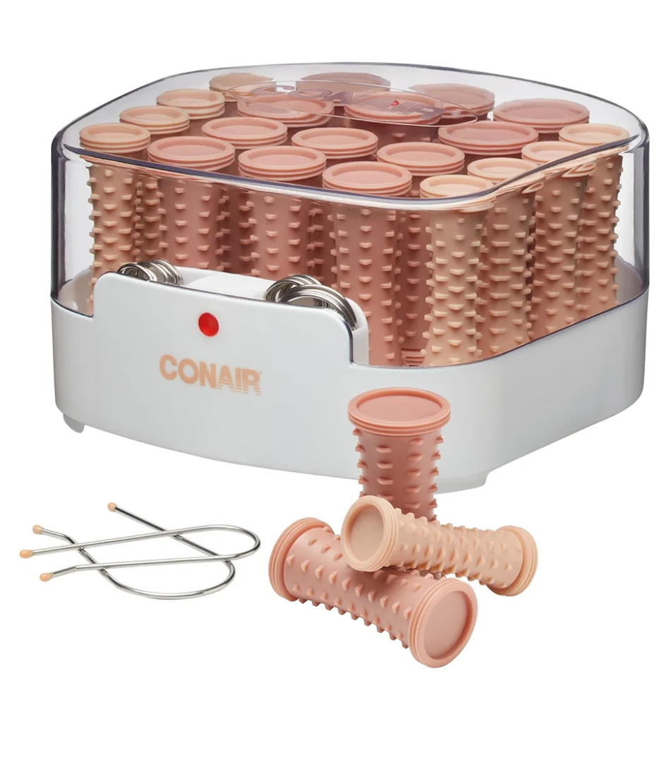Conair Double Ceramic Hot Rollers for Long, Medium, and All Hair  Hair Curler  Hair Roller Clips Included  1/2 inch, 3/4 inch, and 1 inch Rollers
