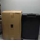LEVEL8 Large Suitcase with Wheels, Checked Luggage, Lightweight Luminous Textured Tsa Approved Medium Hardside Large Luggages, 24 Inch, Black